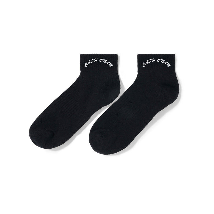 ANKLE LOGO CREW SOCKS BLACK