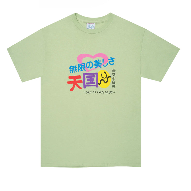 FOREIGN LANGUAGE TEE IN PISTACHIO