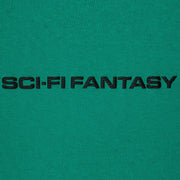 TEXTURED GREEN SCI FI LOGO TEE